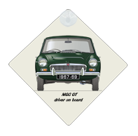 MGC GT (disc wheels) 1967-69 Car Window Hanging Sign